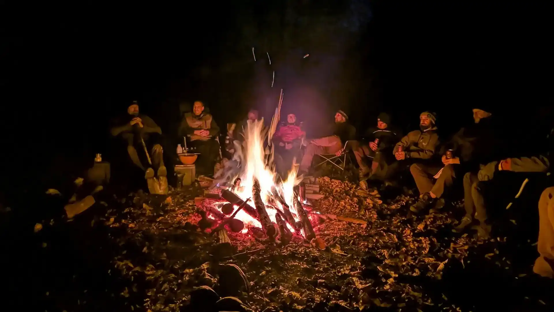 Lagerfeuer beim Trial-Weekend